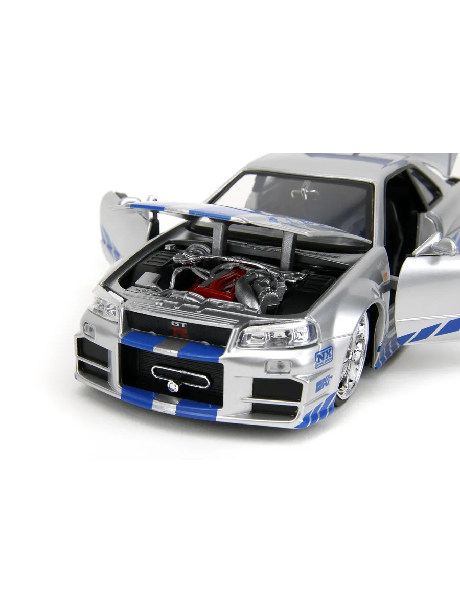 Модель Машинки Форсаж 1:24 FF 2002 Nissan Skyline GT-R R34 Модель Машинки Форсаж 1:24 FF 2002 Nissan Skyline GT-R R34