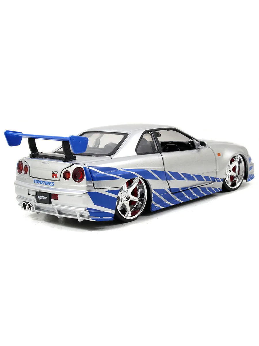 Модель Машинки Форсаж 1:24 FF 2002 Nissan Skyline GT-R R34 Модель Машинки Форсаж 1:24 FF 2002 Nissan Skyline GT-R R34
