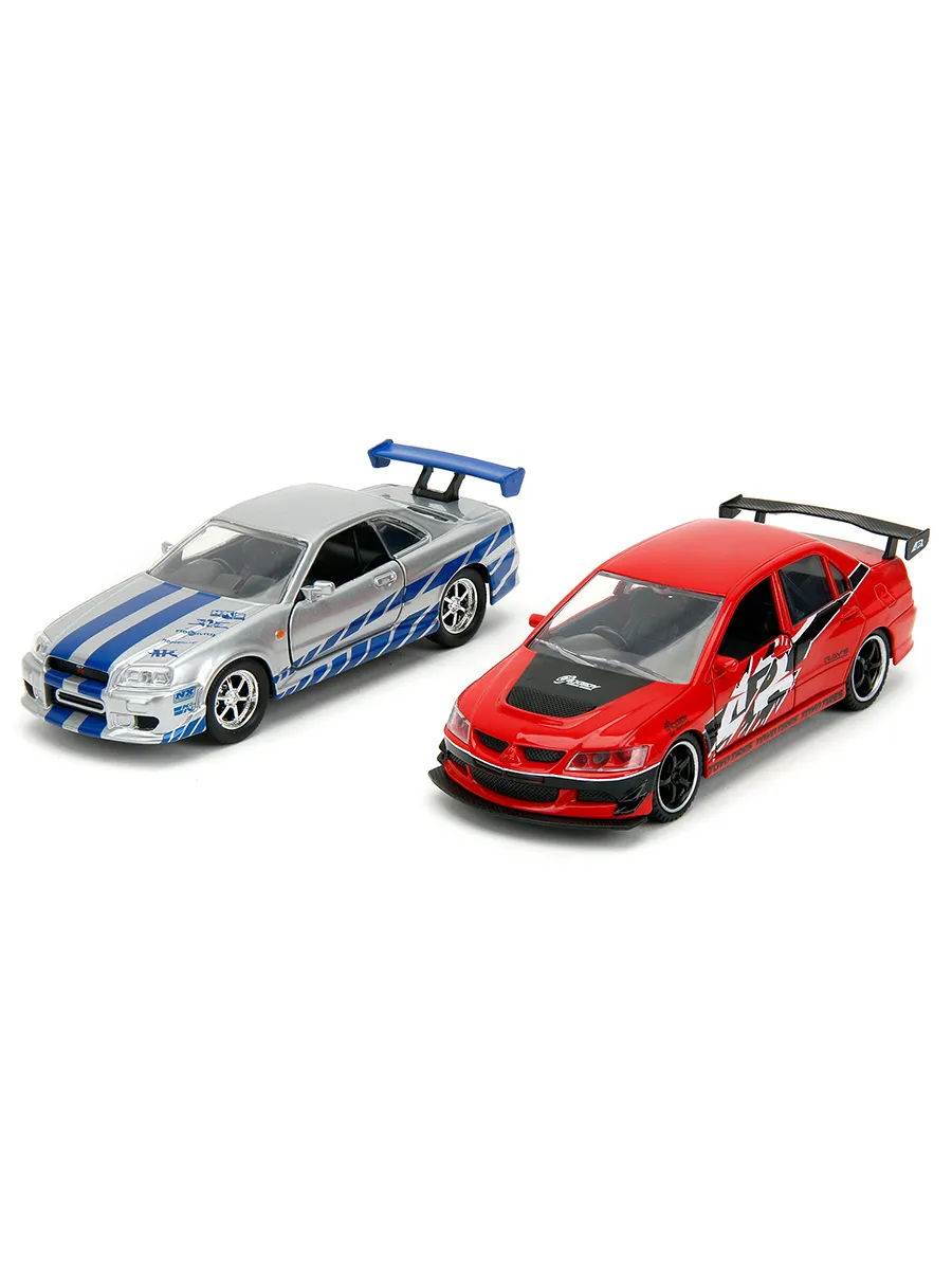 Набор машинок Форсаж Mitsubishi Lancer Evol IX/Nissan 1:32 Набор машинок Форсаж Mitsubishi Lancer Evol IX/Nissan 1:32