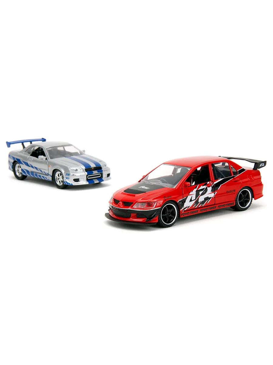 Набор машинок Форсаж Mitsubishi Lancer Evol IX/Nissan 1:32 Набор машинок Форсаж Mitsubishi Lancer Evol IX/Nissan 1:32
