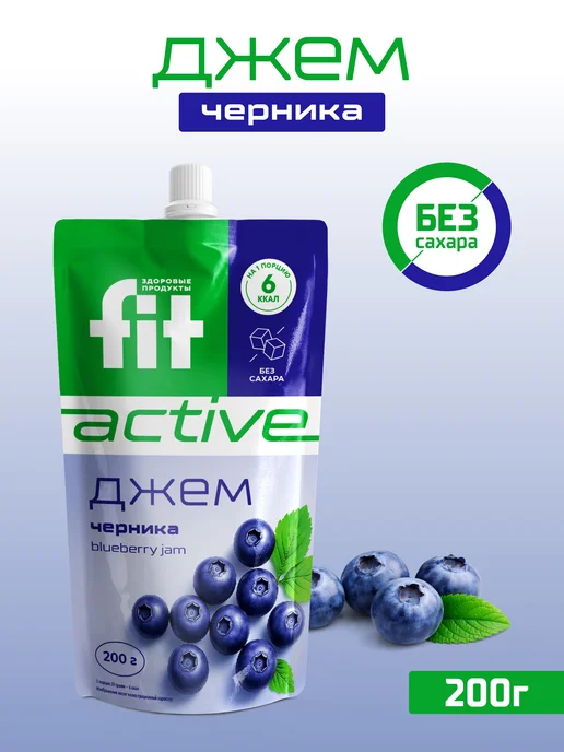 Fitparad Джем диетический Черника Земляника дой-пак x 2 (400 гр.), 200 г
