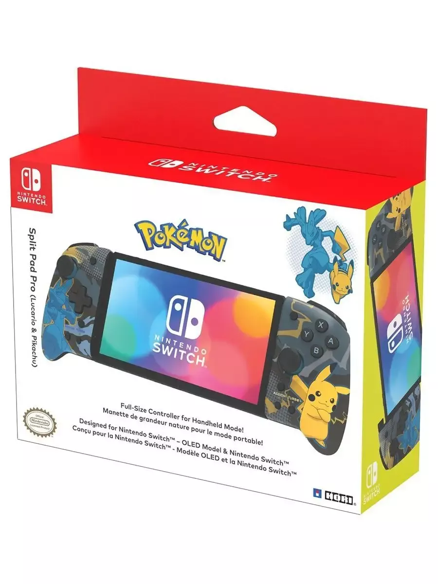 Контроллеры Hori Split pad pro (Lucario&Pikachu) для Switch Контроллеры Hori Split pad pro (Lucario&Pikachu) для Switch