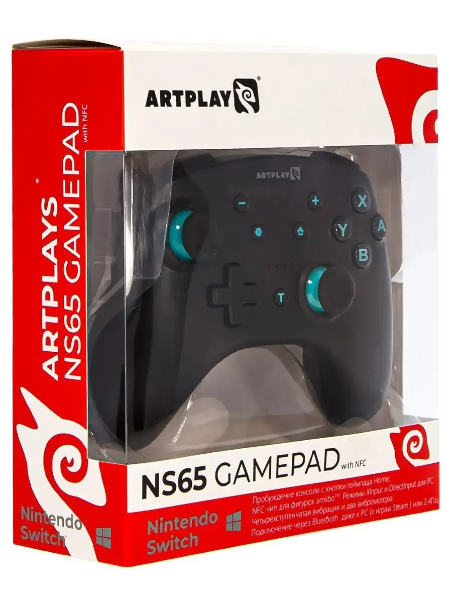 Геймпад Artplays NS65 для Nintendo Switch/PC, черный