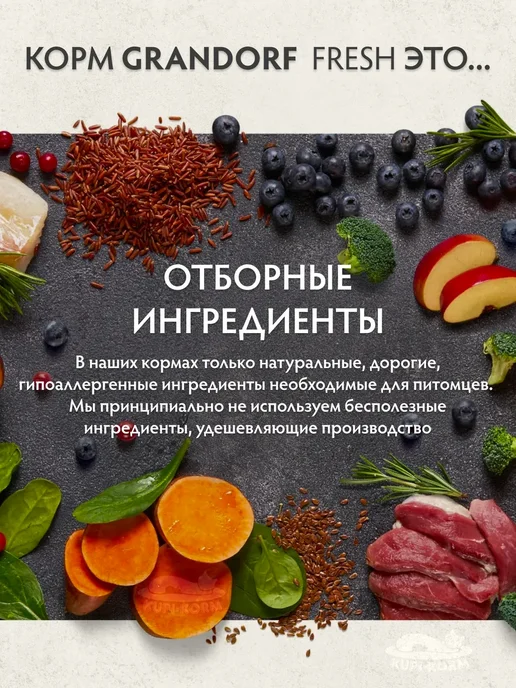 Сухой корм Grandorf fresh для собак, крупные, средние, лосось, 1 кг, фото 2