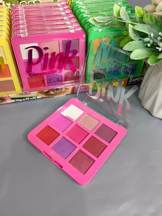1001 косметика Тени для век яркие стойкие 3шт Pink Lemon Mint, 3 шт, фото 5