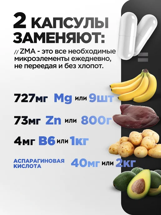 Scopula ЗМА Цинк Магний В6 для мужчин и женщин, вариант, фото 6