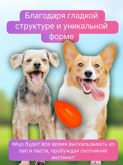 DREAM MAKERS Игрушка для собак крупных и средних пород неуловимое яйцо, красный, фото 3