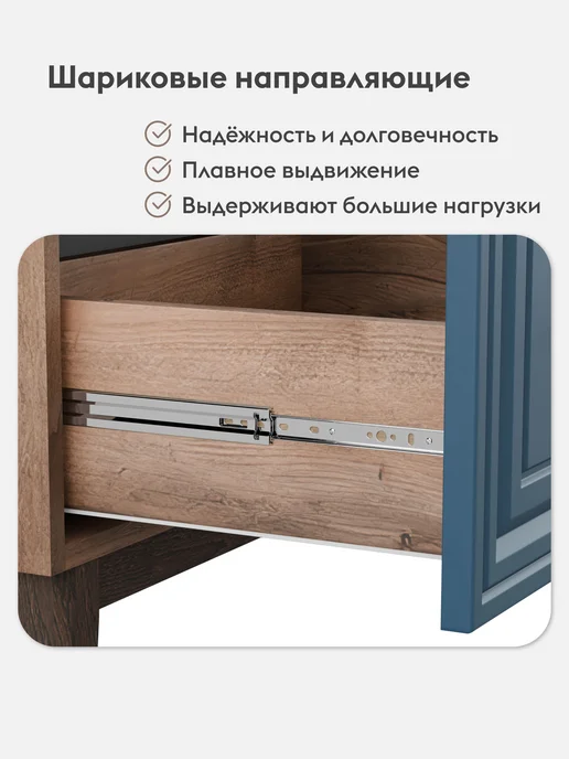 Правила мебели Шкаф для одежды Гордона Сапфировый лак Таксус, синий, фото 5