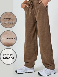 утепленные вельветовые брюки пояс на резинке Fluffyfox 266569388 купить за 1 745 ₽ в интернет-магазине Wildberries