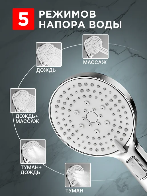 THE VADICA Лейка для душа, серый, фото 2