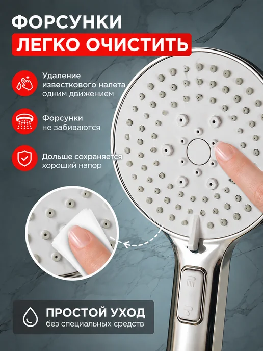 THE VADICA Лейка для душа, серый, фото 5