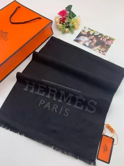 Брендовый теплый шарф Hermes 266599234 купить за 940 ₽ в интернет-магазине Wildberries