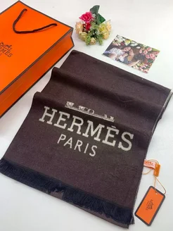 Брендовый теплый шарф Hermes 266599237 купить за 940 ₽ в интернет-магазине Wildberries