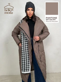 Пальто демисезонное стеганое с капюшоном HELLO MODA! 266602621 купить за 7 899 ₽ в интернет-магазине Wildberries