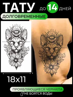 Тату переводные долговременные проявляющиеся кот сфинкс Funtattoo 266667102 купить за 225 ₽ в интернет-магазине Wildberries