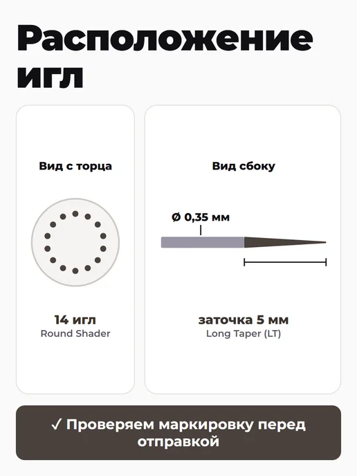 EZ Tattoo 14RS filter картриджи иглы для тату машинки 1214RS, 10 шт, фото 5