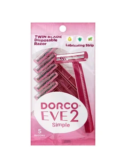 Бритвы одноразовые Dorco Eve 2 Simple с увлаж полоской 5 шт