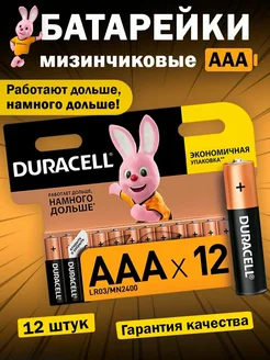 Батарейки мизинчиковые AAA 12 Duracell 266948700 купить за 229 ₽ в интернет-магазине Wildberries