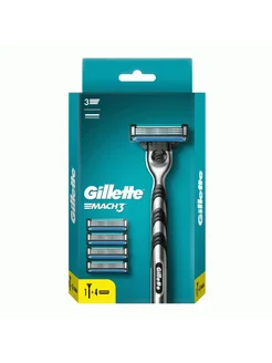 Бритвенный станок Gillette Mach3 с 5 сменными кассетами (ста