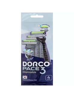 Бритвы одноразовые Dorco Pace 3 лезвия 4 шт