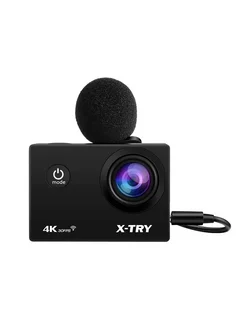 Экшн-камера X-TRY XTC183 EMR + СЗУ 4K WiFi черный