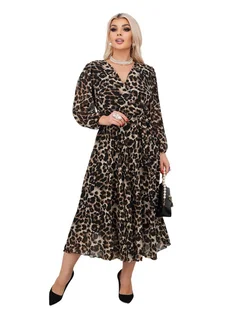 Шифоновое платье большемерки леопард Jamal style 266995759 купить за 2 057 ₽ в интернет‑магазине Wildberries