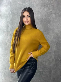 Свитер оверсайз с горлом вязаный Lemon Fashion 267026858 купить за 1 913 ₽ в интернет-магазине Wildberries