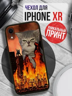 Чехол на IPHONE XR с принтом котик