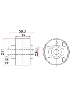 Опора дифференциала TOYOTA AURIS BLADE RUMION MARK X ZIO