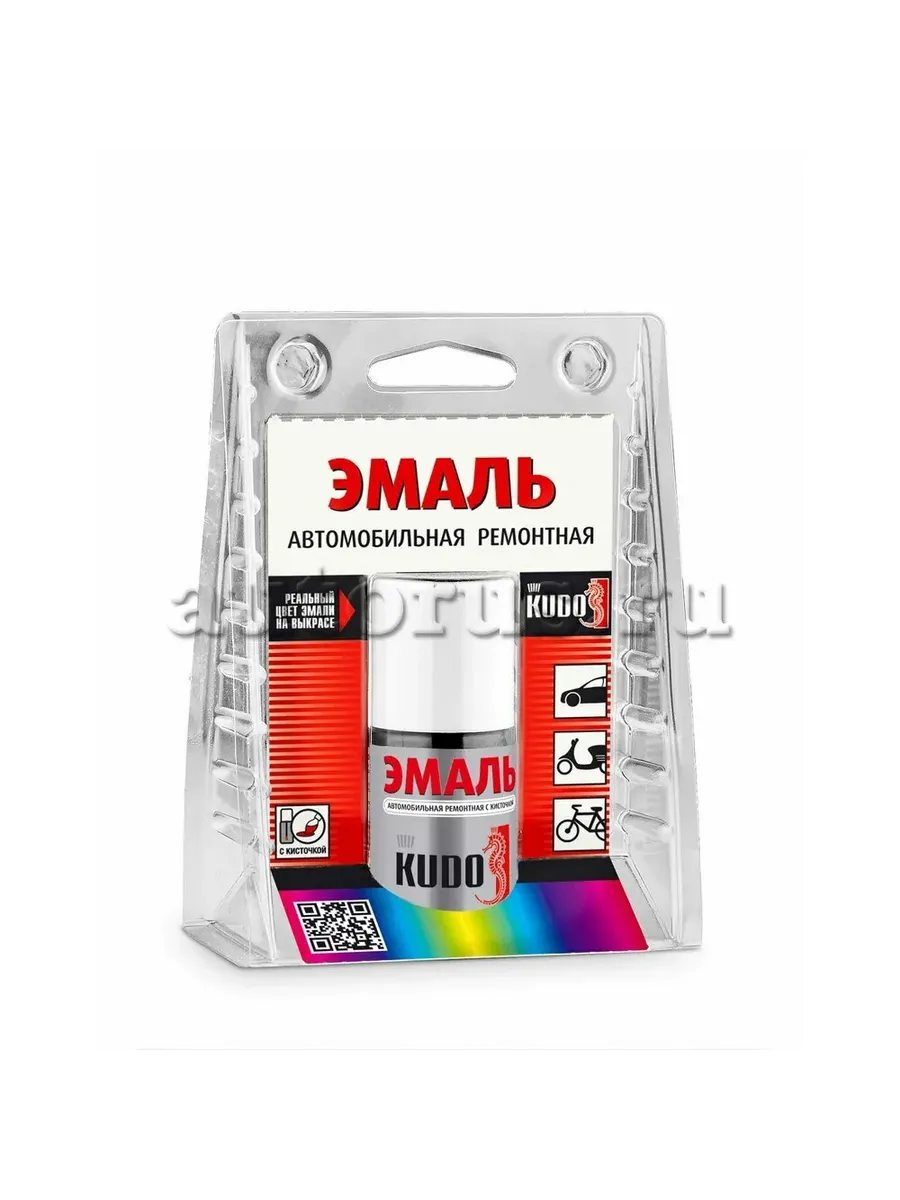Эмаль автомобильная ремонтная с кисточкой Белый 202 KUDO K