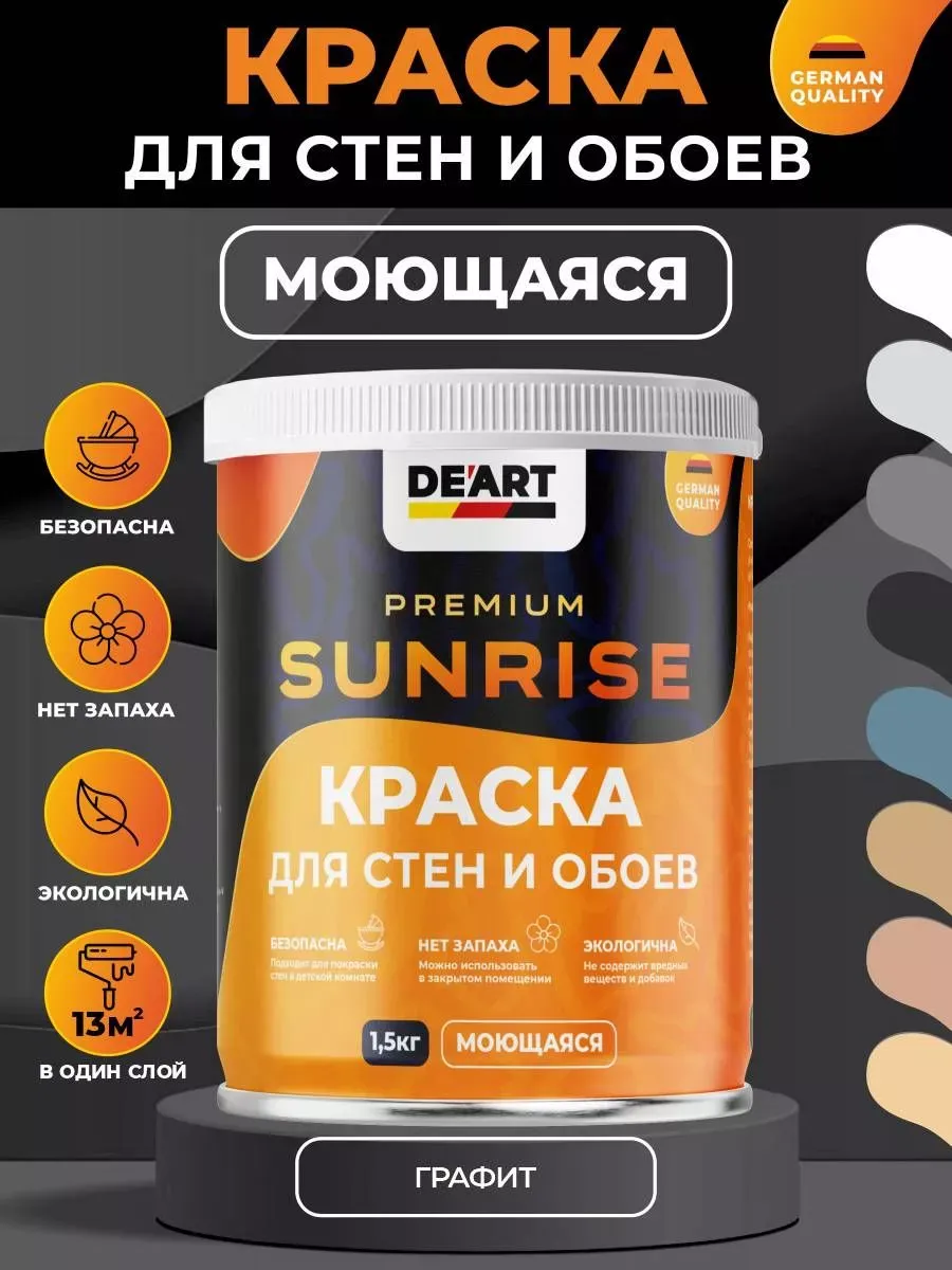 Водоэмульсионная краска для стен и обоев моющаяся без запаха