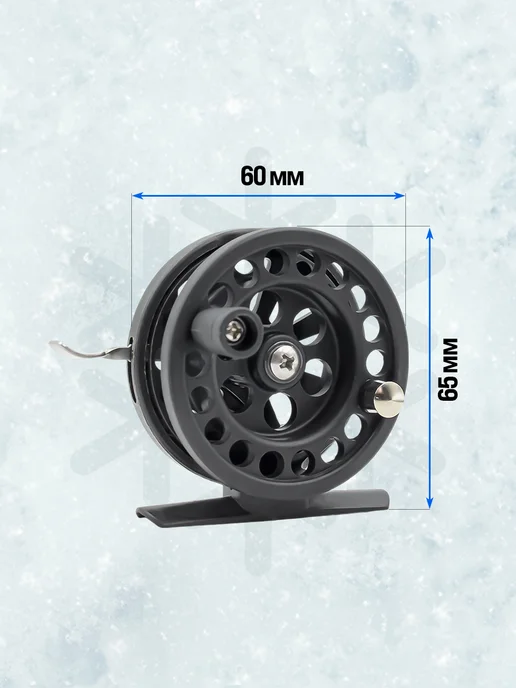 columbia fishing company Катушка зимняя инерционная для рыбалки 60, черный, фото 2