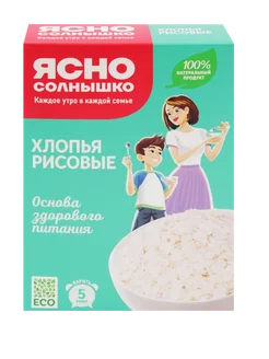 Хлопья рисовые ясно солнышко 375г