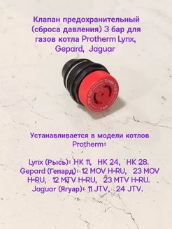 Клапан предохранительный 3 бар Protherm Lynx Gepard Jaguar