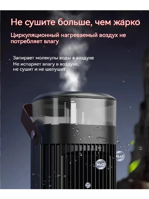 Home-ShopExp Обогреватель для дома с функцией увлажнения, черный, фото 2
