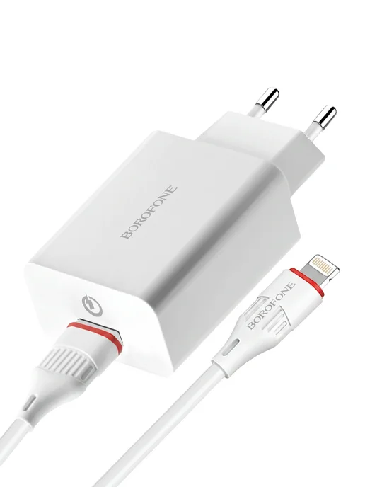 Borofone Зарядка для iPhone быстрая USB Lightning, белый, фото 10