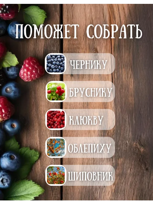 Инструм-агро Комбайн для сбора ягод клюквы черники брусники, черный, фото 2