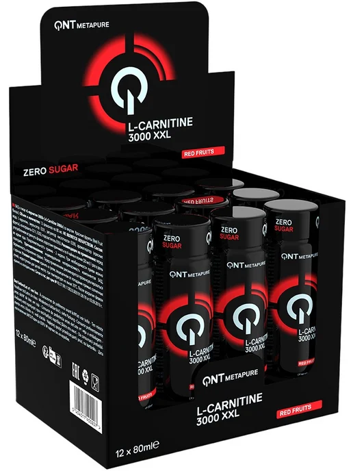 QNT L-CARNITINE 3000 XXL 12 x 80 мл, Красные фрукты, 12x80, фото 2