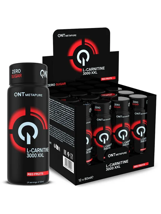 QNT L-CARNITINE 3000 XXL 12 x 80 мл, Красные фрукты, 12x80, фото 7