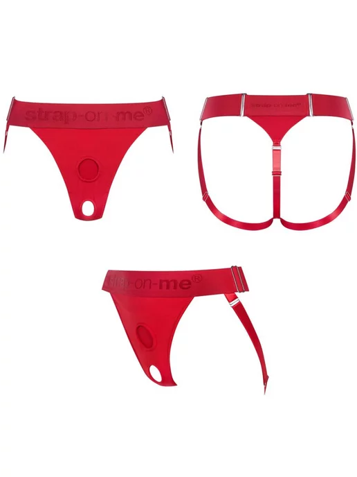 STRAP-ON-ME Трусики для страпона Harness Lingerie Unique, красный, фото 5