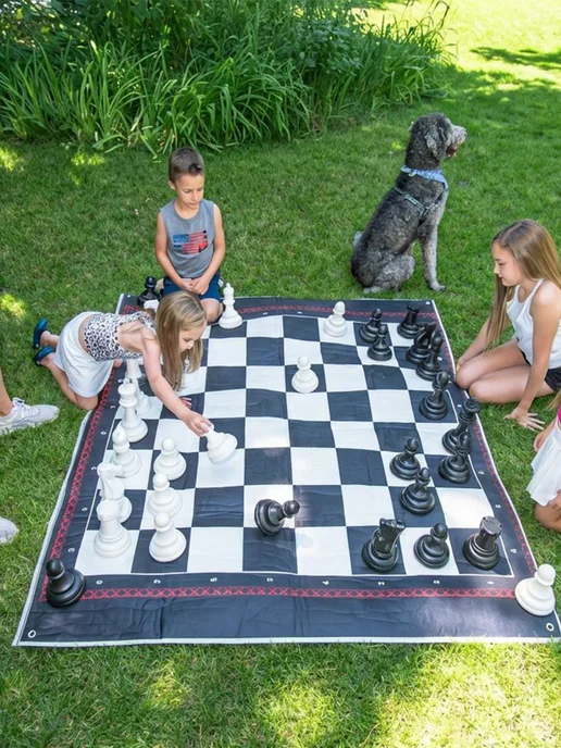 HAPE Гигантские напольные шахматы (шашки, нарды), черный