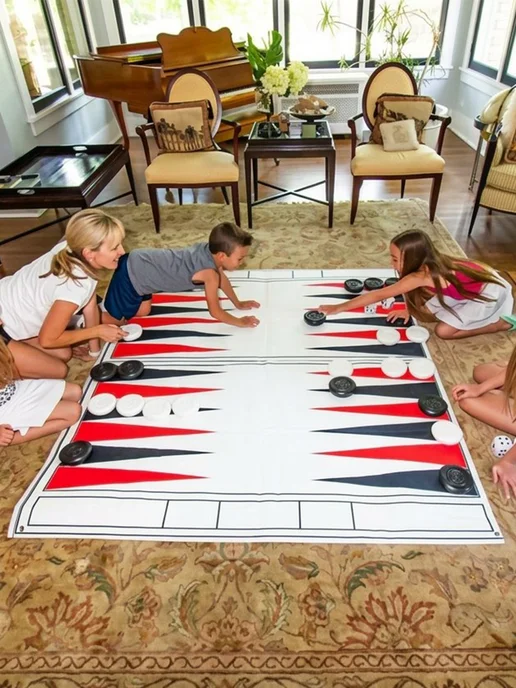 HAPE Гигантские напольные шахматы (шашки, нарды), черный, фото 2
