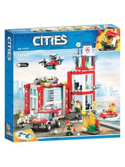 Конструктор пластиковый Cities Сити Пожарное депо Подарок LEGO 267740320 купить за 1 916 ₽ в интернет-магазине Wildberries