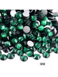 Стразы SS10 холодной фиксации Emerald,144 ш