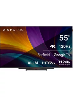 Телевизор LED 55" UHD 55C Smart Google TV Frameles DIGMA PRO 267869658 купить за 44 315 ₽ в интернет-магазине Wildberries