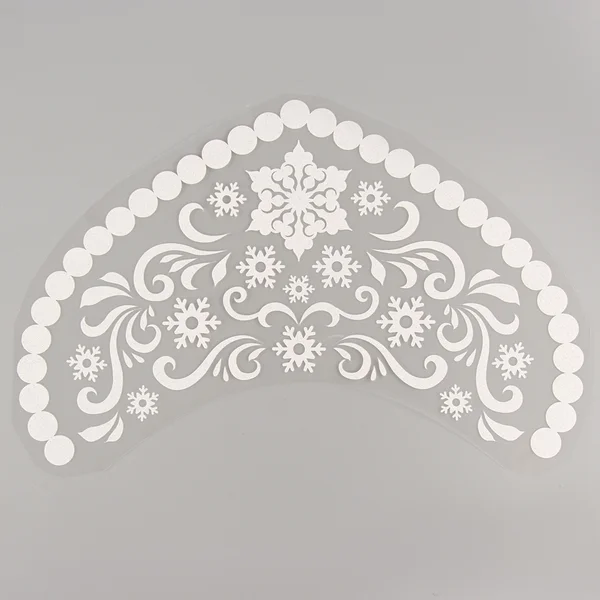 Термотрансфер на кокошник Снежинки с завитками, набор 6 шт