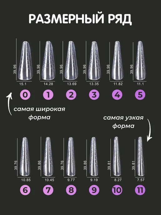 Y.ME Верхние формы для наращивания ногтей, вариант, фото 4