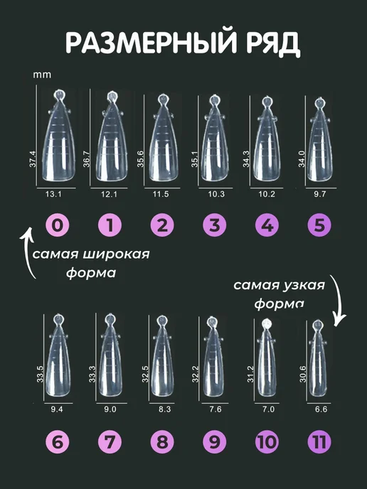 Y.ME Верхние формы для наращивания ногтей, вариант, фото 5