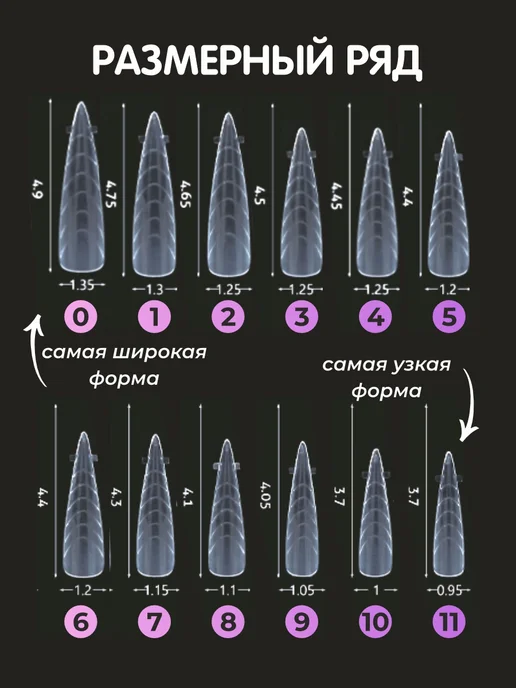 Y.ME Верхние формы для наращивания ногтей, вариант, фото 8