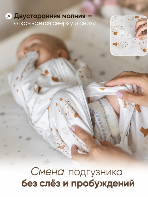 Твоя ИНАЯ Пеленка кокон для новорожденных, вариант, фото 8